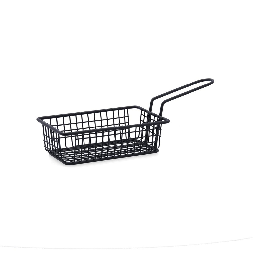 Cesta rectangular metal Gastro Black 16x10,5x5,5 cm - Quid