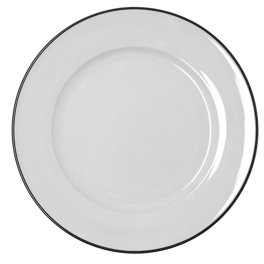 Plato llano porcelana Glacial Filo 30 cm - Bidasoa