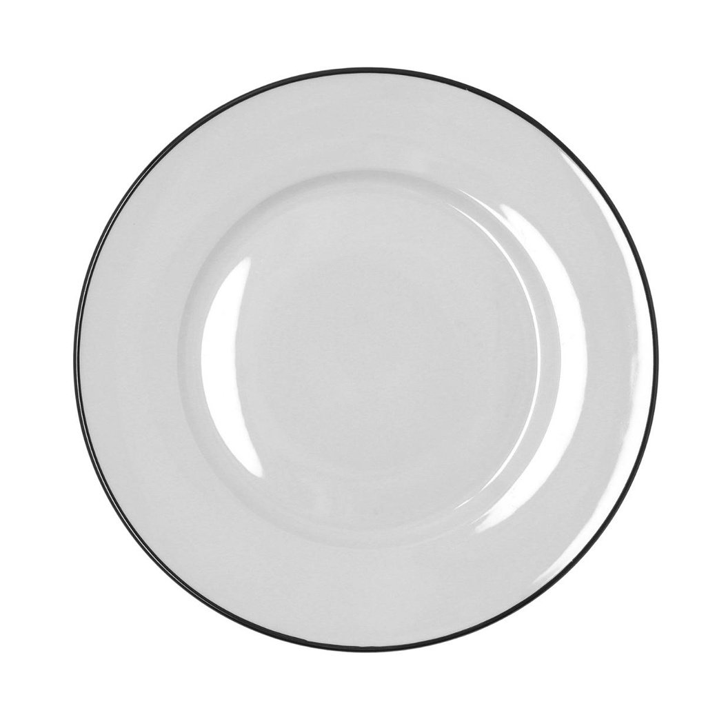 Plato llano porcelana Glacial Filo 27 cm - Bidasoa