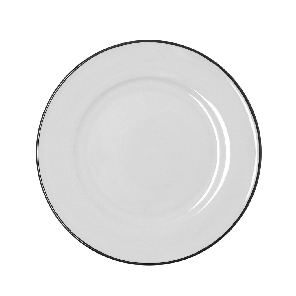 Plato llano porcelana Glacial Filo 25 cm - Bidasoa