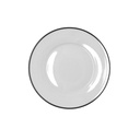 Plato postre porcelana Glacial Filo 19 cm - Bidasoa