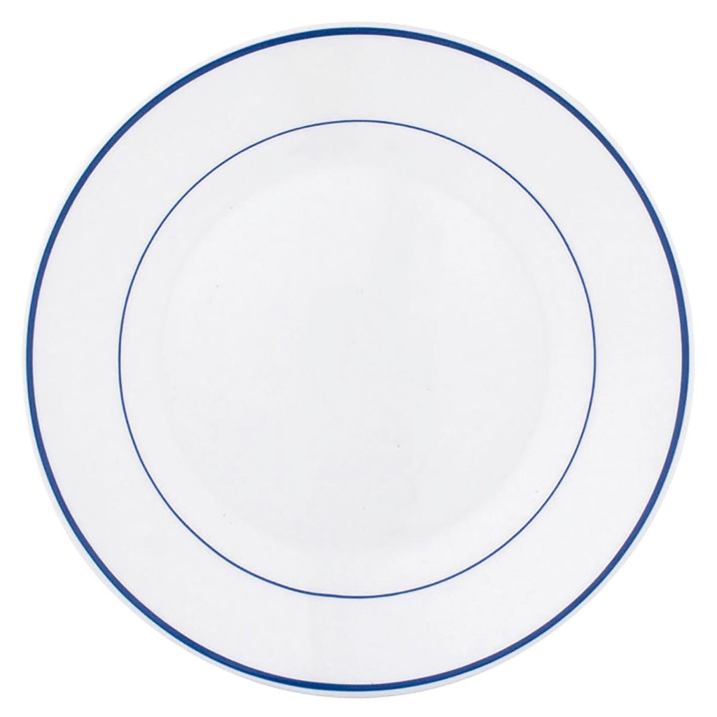 Platos llanos opal Rest. F/Azul 23 cm - Arcoroc