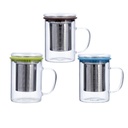 Taza vidrio filtro inox surtida Serenia 35 cl - Quid