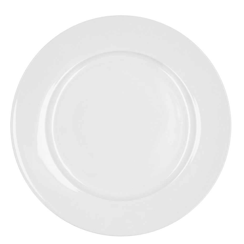 Plato llano porcelana Glacial Ala Ancha 30 cm - Bidasoa