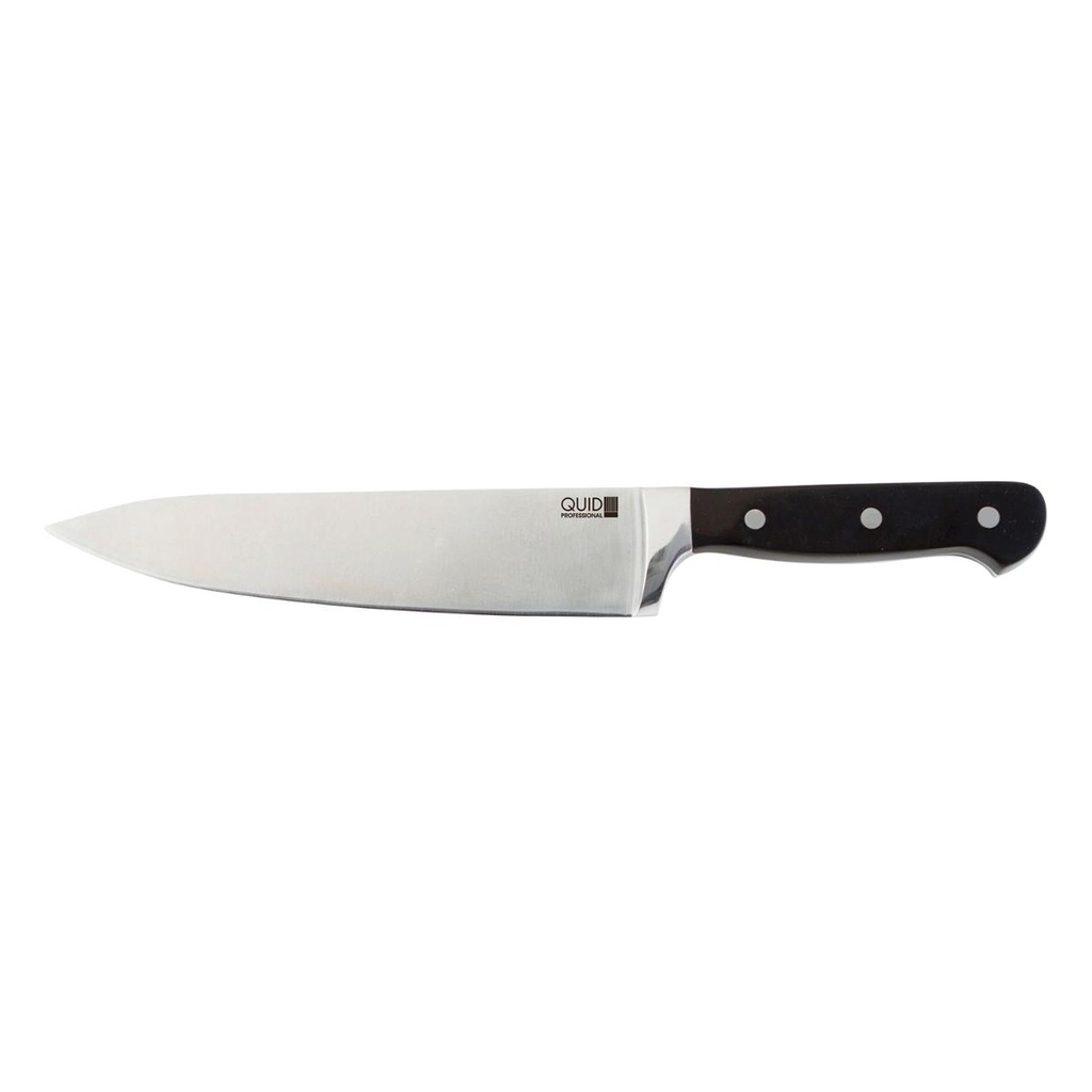 Cuchillo chef acero inoxidable Inox Chef Black 20 cm - Quid Professional