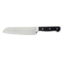 Cuchillo santoku acero inoxidable Inox Chef Black 18 cm - Quid Professional