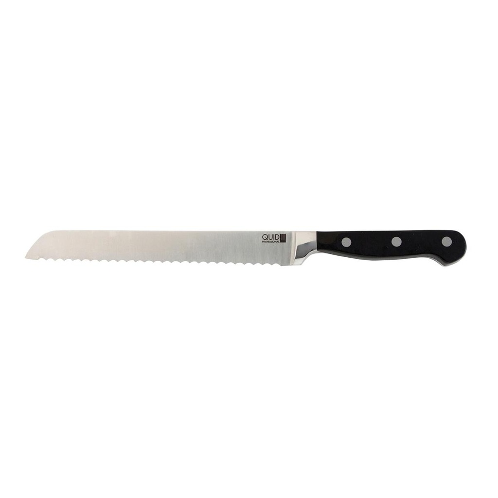 Cuchillo pan acero inoxidable Inox Chef Black 20 cm - Quid Professional