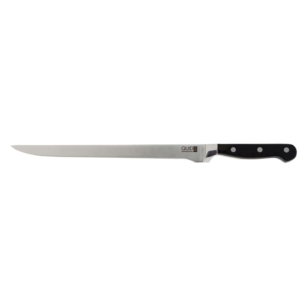 Cuchillo jamón acero inoxidable Inox Chef Black 28 cm - Quid Professional