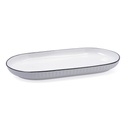 Plato bocata porcelana Gastro Black 32x16x3 cm - Quid