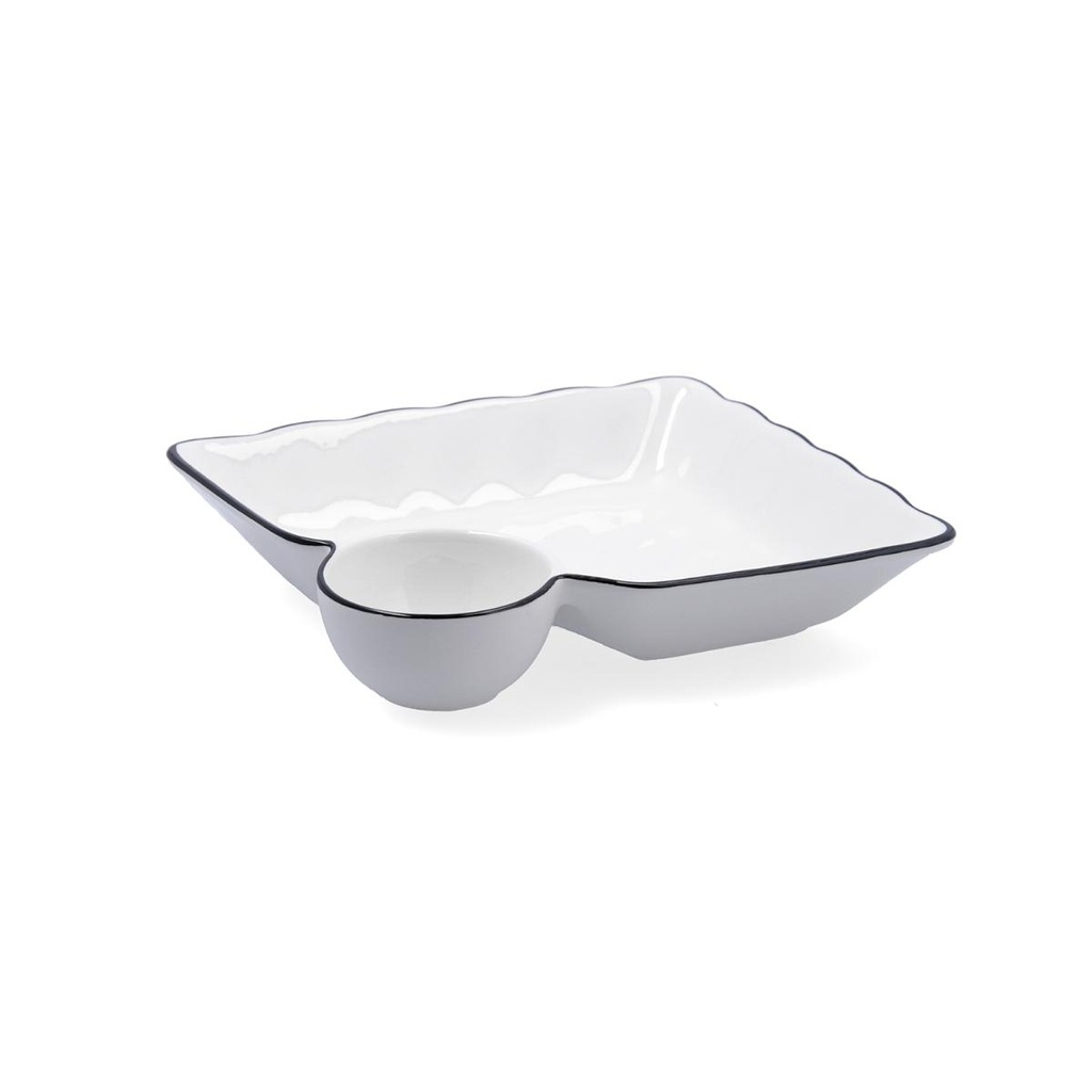 Plato dipear porcelana Gastro Black 19,5x18,5 cm - Quid