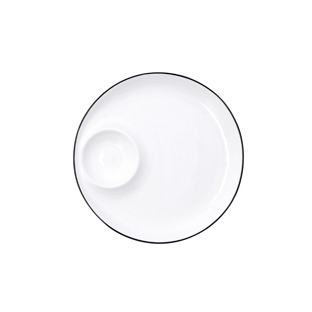 Plato dipear porcelana Gastro Black 25 cm - Quid