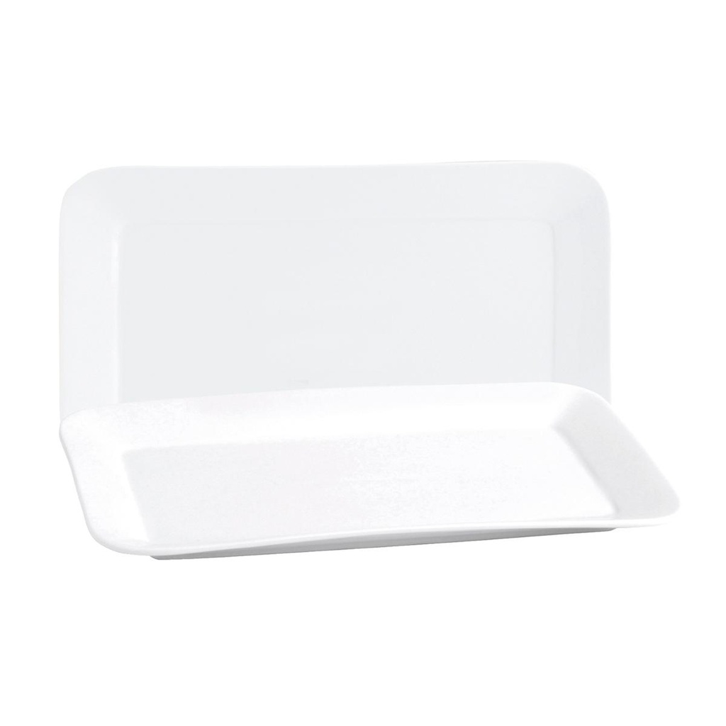 Fuente rectangular porcelana Basic 25,9x15 cm - Quid