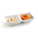 Plato doble porcelana Select 15x7 cm - Quid