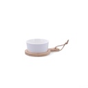 Tabla aperitivo bambú cerámica Tapas 14x10x4,6 cm - Quid