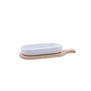 Tabla aperitivo bambú cerámica Tapas 22x8.5x3,5 cm - Quid