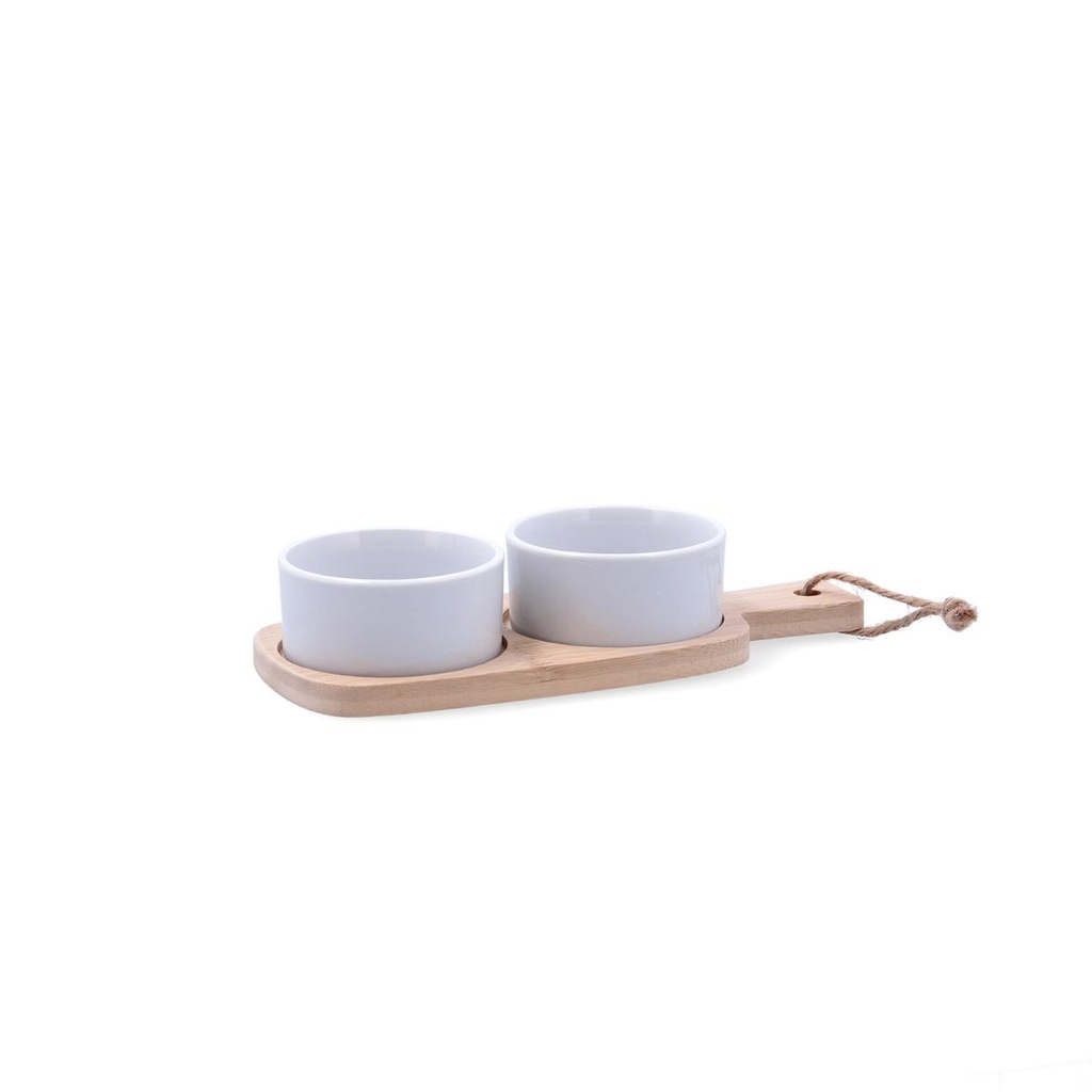 Tabla aperitivo bambú cerámica Tapas 20x8,5x3,9 cm - Quid