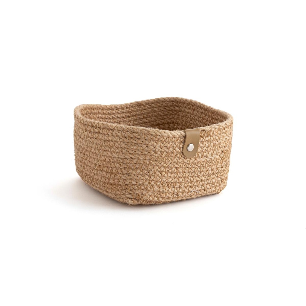 Cesta yute Mahon 16x16x8 cm - Vinthera