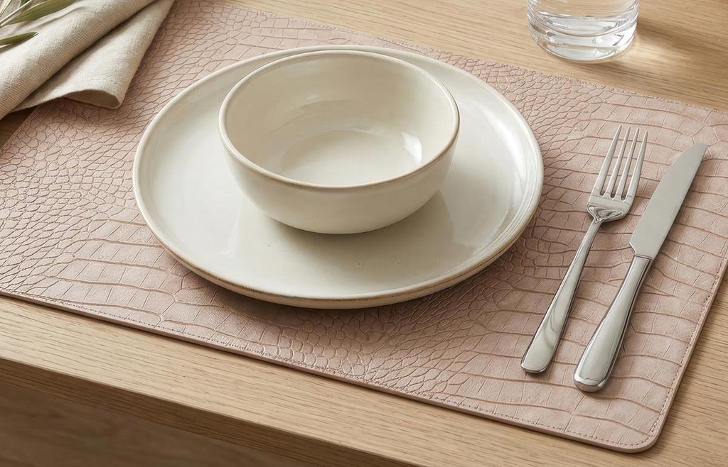 Mantel individual PVC Ophis 45x30 cm beige/rosa - Vinthera
