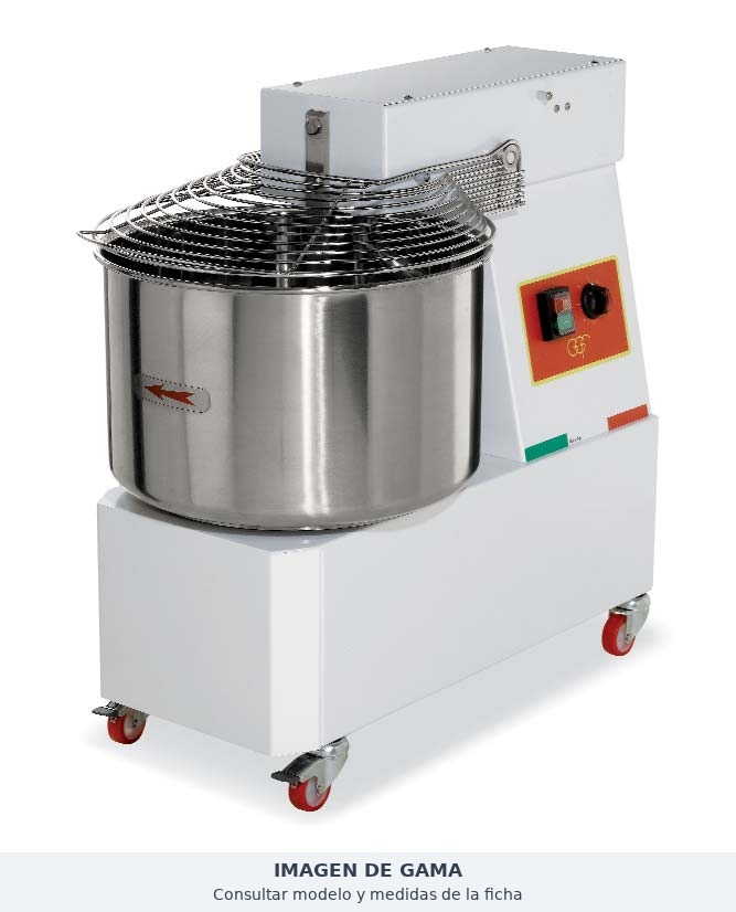 Amasadora espiral Irimar L22M 1 velocidad - 230 V / 50 Hz / 1