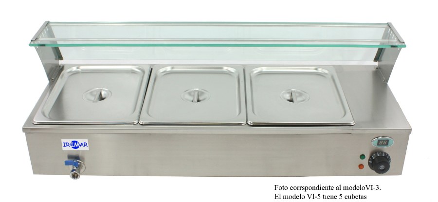 Vitrina caliente Irimar VI-5 GN1/2 - 230V / 50Hz / 1