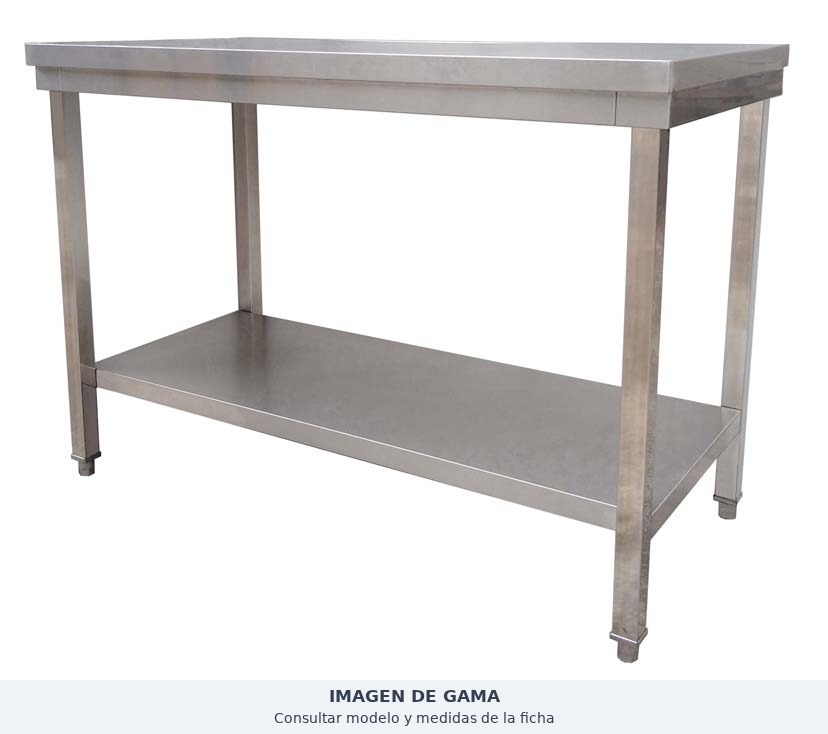 Mesa central inoxidable Irimar MEC10060 1000x600x850