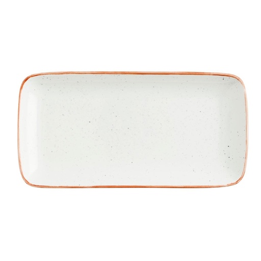 [0314697] Fuente Rectangular 28x14 Porcelana Terra Arena Ariane