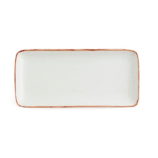 [0314698] Fuente Rectangular 36x16,5 Porcelana Terra Arena Ariane