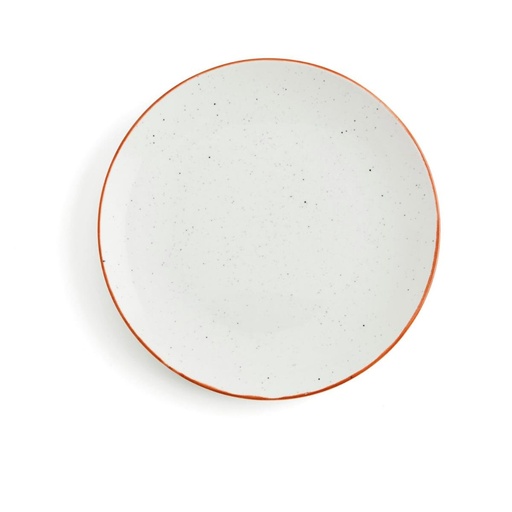 [0314701] Plato Llano 18 Cms Porcelana Terra Arena Ariane