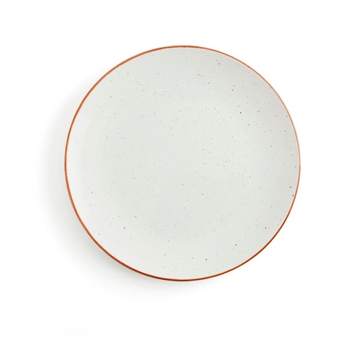 [0314703] Plato Llano 24 Cms Porcelana Terra Arena Ariane