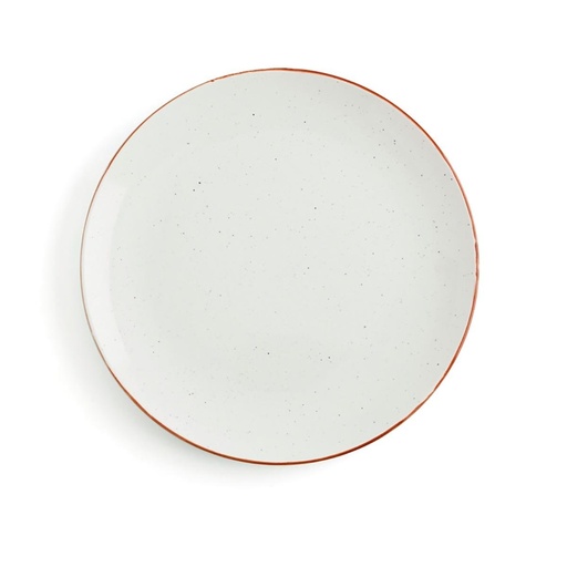 [0314705] Plato Llano 29 Cms Porcelana Terra Arena Ariane