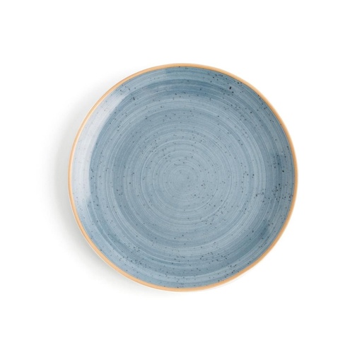 [0314760] Plato Postre 21 Cms Porcelana Terra Azul Ariane