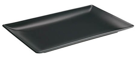 [0303091] Bandeja 30x20x2,5 Negra Stoneware Ming II