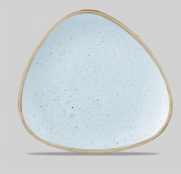 [0314341] Plato Triangular 26,5 Cms Stonecast Duck Egg Blue Churchill