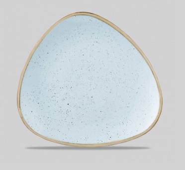 [0314342] Plato Triangular 19,2 Cms Stonecast Duck Egg Blue Churchill