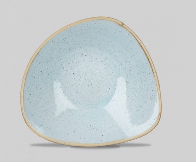 [0314365] Bol Triangular 18,5 Cms Stonecast Duck Egg Blue Churchill