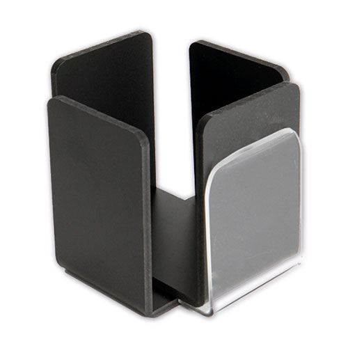 [0806034] Porta Servilleta 10,5x10,5x10 PVC Engomado con Portacarta