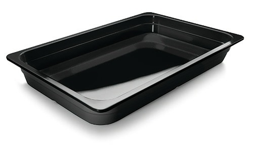 [0805502] Cubeta Melamina GN 1/1  Fondo 65 mm Negra