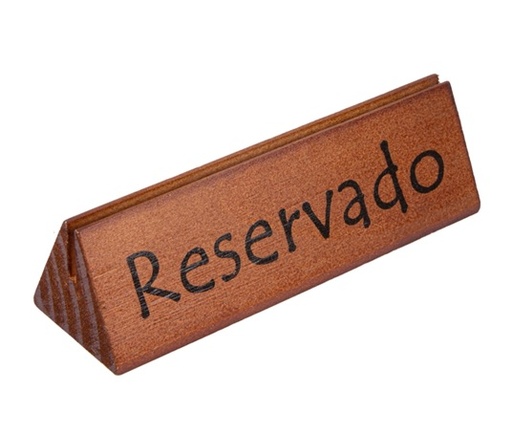 [0902787] Placa Reservado 15x4,4x4,4 Madera Paq-10 Garcia De Pou