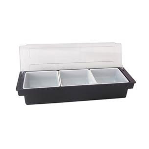 [1401396] Dispensador Condimentos 3 Compartimentos 49,5x15,7x9 Negro PS Garcia De Pou