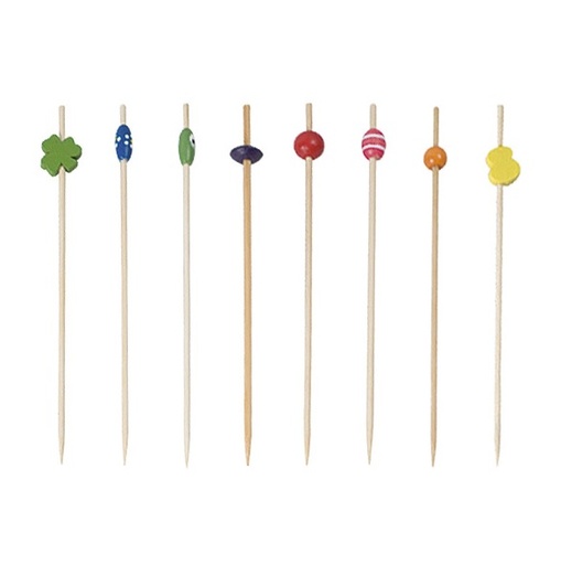[1416734] Pick Decorado 12 Cms Surtido Bambu Paq-100 Garcia De Pou