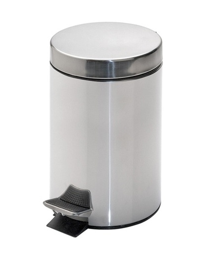 [1414603] Cubo Pedal 3 Lts Con Receptaculo Interior Plateado Inox Garcia De Pou