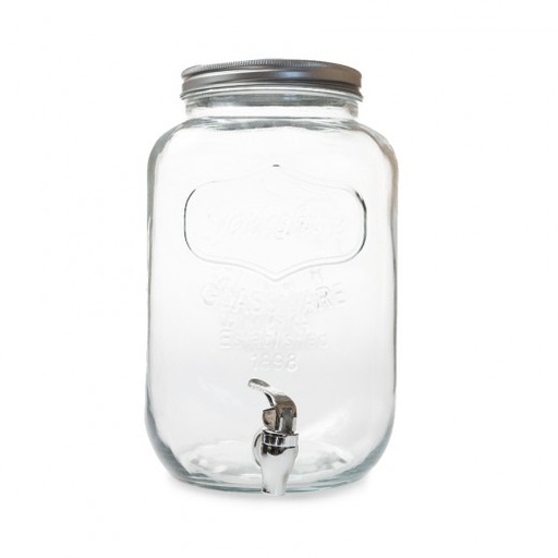 Dispensador Bebidas 8 Lts "Waki Glass" 19,5x31 Cms Transparente Cristal Garcia de Pou