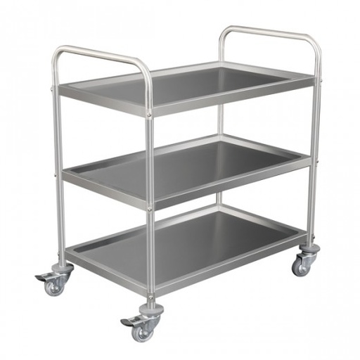 Carro Servicio 3 Niveles 85x53x95 Plateado Inox Garcia De Pou