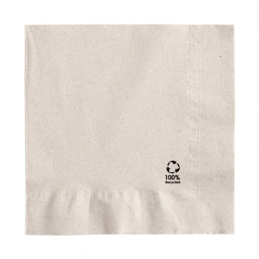 [1601810] Servilleta 39x39 Ecolabel 2 Capas Natural Tissue Reciclado Paq-100 Garcia De Pou
