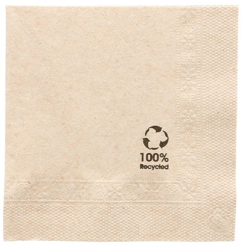 [1601678] Servilleta 20x20 Ecolabel 2 Capas Natural Tissue Reciclado Paq-100 Garcia De Pou
