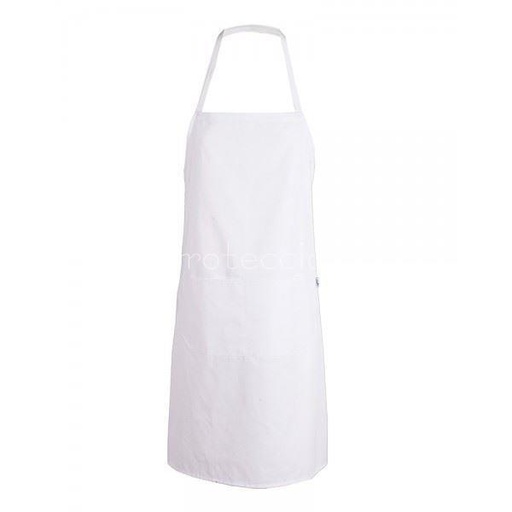 [1900372] Delantal Con Peto Extra Largo Blanco