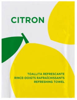 [2403834] Toallitas Refrescantes "Citron" 6x8 Blanco Celulosa Marisco Garcia De Pou