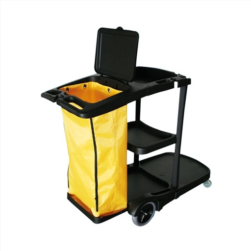 [2400241] Carro Limpieza + Bolsa Vinilo 100 Lts 110x52x98 Negro Plastico Garcia De Pou