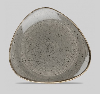 [0314712] Plato Triangular 26,5 Cms Stonecast Peppercorn Grey Churchill