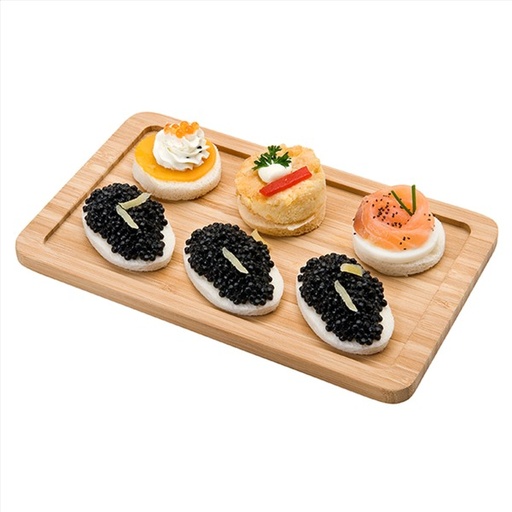 [1421204] Bandeja Coctel 20,5x12,5x1 Natural Bambu Garcia de Pou